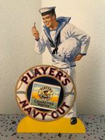 Player's Navy Cut Cardboard Vintage Werbeaufsteller / Schild