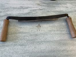Ziehmesser altes Handwerkzeug Holzgriffe guter Zustand.