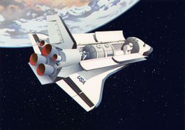 Space Shuttle Stempel 75 Jahre Flugplatz Dübendorf 1985