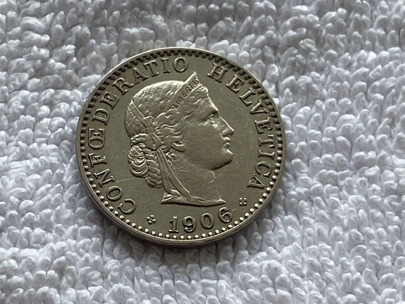 Tutti le monete: 20 centimes/rappen 1906 – Usato da Nyon venduto da Ilmi09
