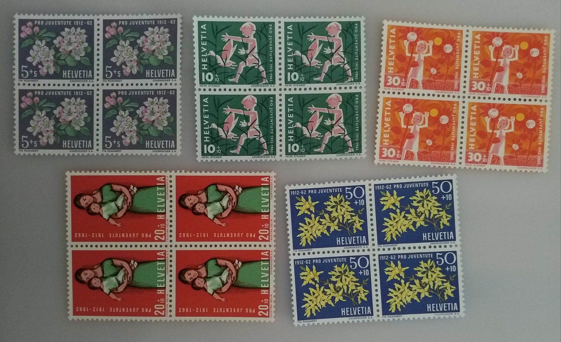 Tutti i francobolli: 1962, Pro Juventute Satz im 4-Block postfrisch – Nuovo (secondo la descrizione) da Baden venduto da Eggi