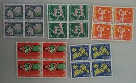 1962, Pro Juventute Satz im 4-Block postfrisch