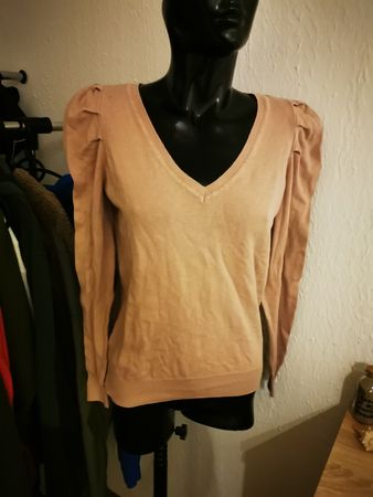 H&M Damenpullover Puffärmel Gr. M Rosé Herbstpulli Bloggerst