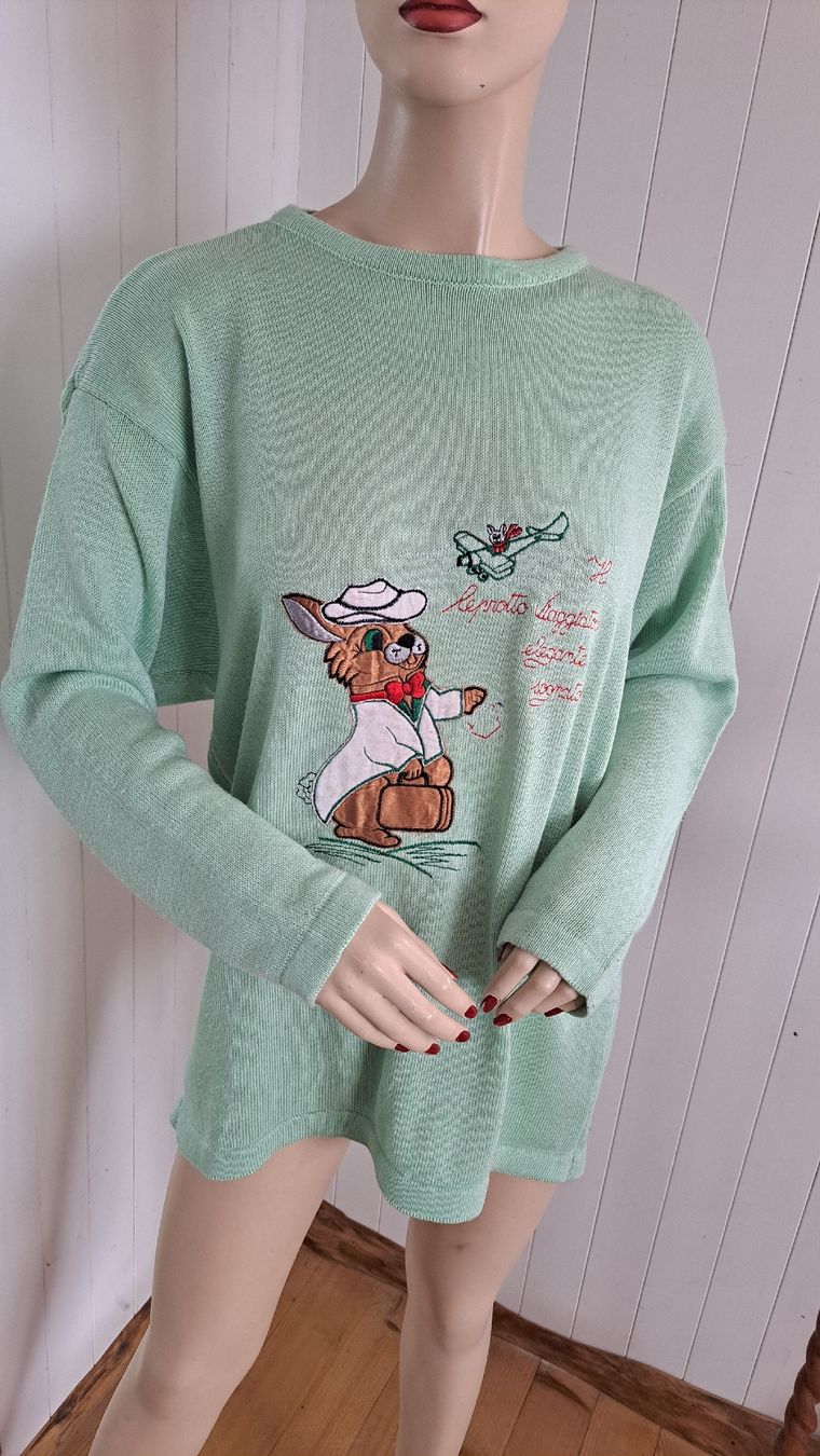 Maglioni & Felpe: 90s y2k VtG Strickpullover Kitsch Pullover Hase M L 40 over – Usato da Mollis venduto da Fauchi99