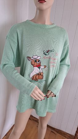 90s y2k VtG Strickpullover Kitsch Pullover Hase M L 40 over