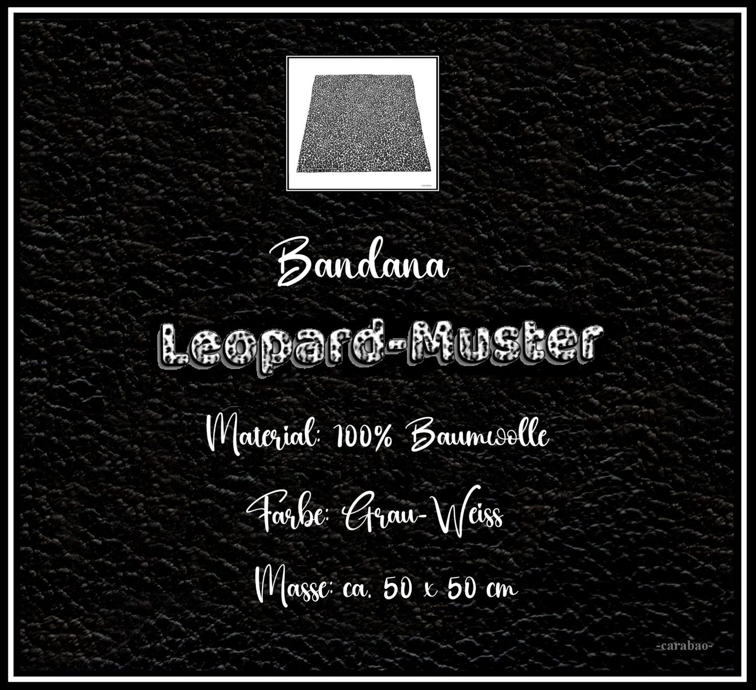 Foulard & Sciarpe: Bandana / Leopard-Muster / Grau – Nuovo (secondo la descrizione) da Winterthur venduto da -carabao- 5