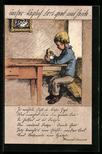 Cartoline postali: Zürich, Kriegsnot-Unterstützung, Junge – Usato da Berlin venduto da bartko-reher