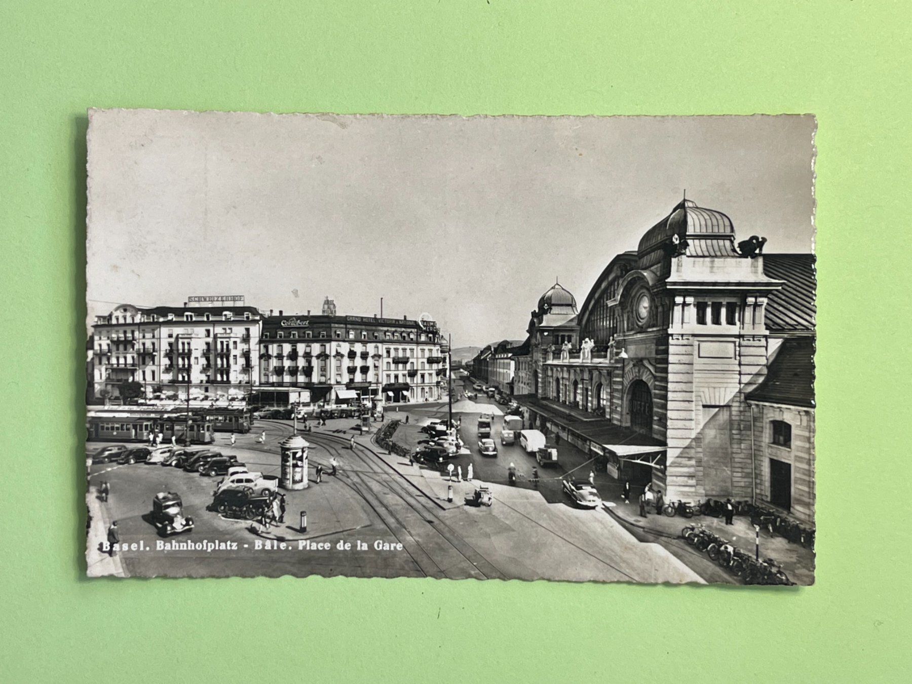 Cartoline postali: Basel - Bahnhofplatz – Usato da Steg VS venduto da danwer74