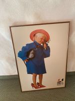 Poster  Swiss-vario Rahmen goldfarben. Reklame WOLY OF Swiss