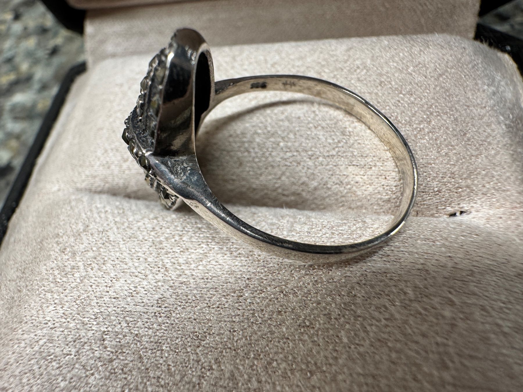 Anelli: Vintage Silberring 925 mit Markasiten – Usato da Egg b. Zürich venduto da chantilly-lace 2
