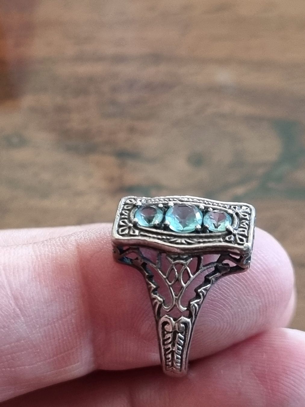 Ringe: Schöner antiker 925 Silber Ring Aquamarin oder Topas – Neu (gemäss Beschreibung) aus Beckenried von lou_two 1