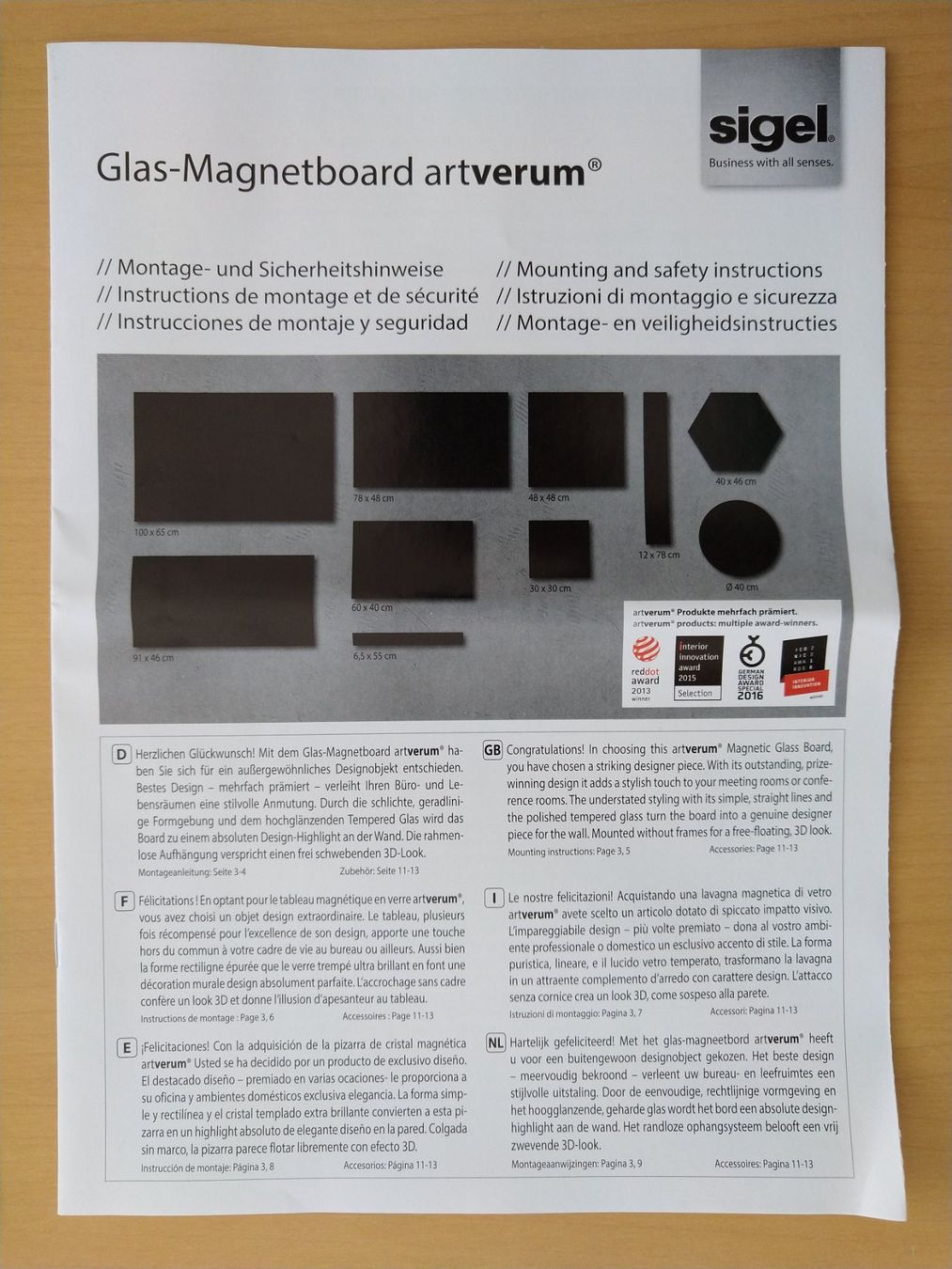 Tableaux: Glas-Magnetboard – Neuf avec emballage d'origine à Forch par CorinneB-K 4