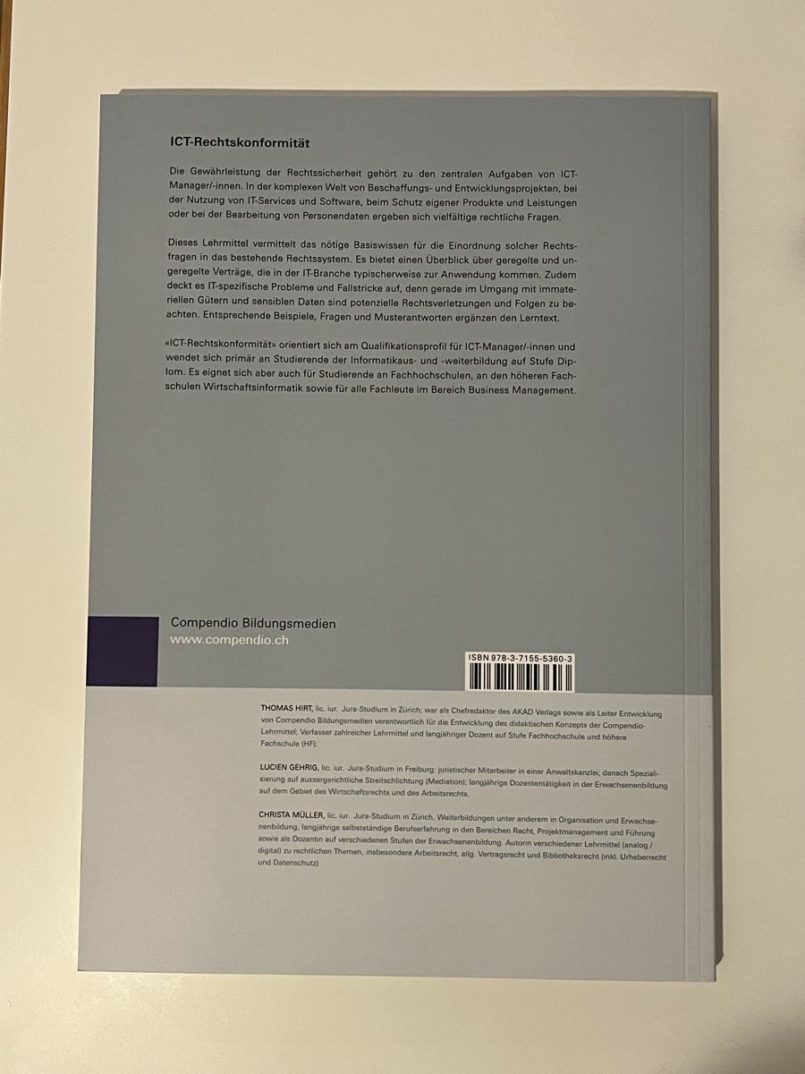 Libri: ICT-Rechtskonformität & Informationssicherheitshandbuch HSLU – Nuovo (secondo la descrizione) da Zürich venduto da vintage_for_you 3
