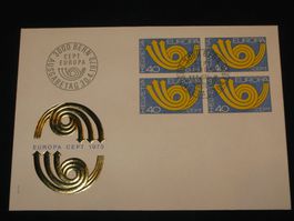 Werbemarken Europa FDC 1973 Nr. 544 "CEPT" 4-Block