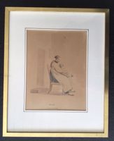 Frau mit Kind Lauterbrunnen Radierung 1813 F.N.König zugesch