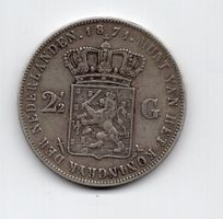 (1418) Holland, 2½ Gulden, 1871, ss-vz