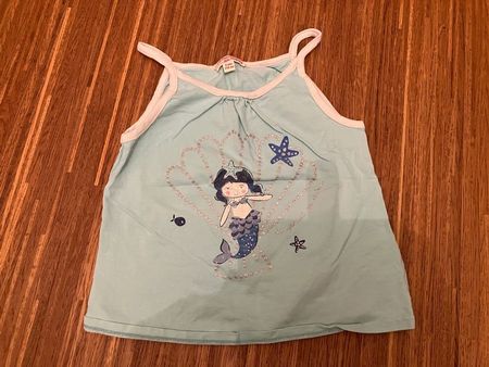 Sommer Top, türkis, Meerjungfrau, Gr. 110 🌸