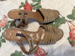 Vintage Sandalen aus Leder made in Italy