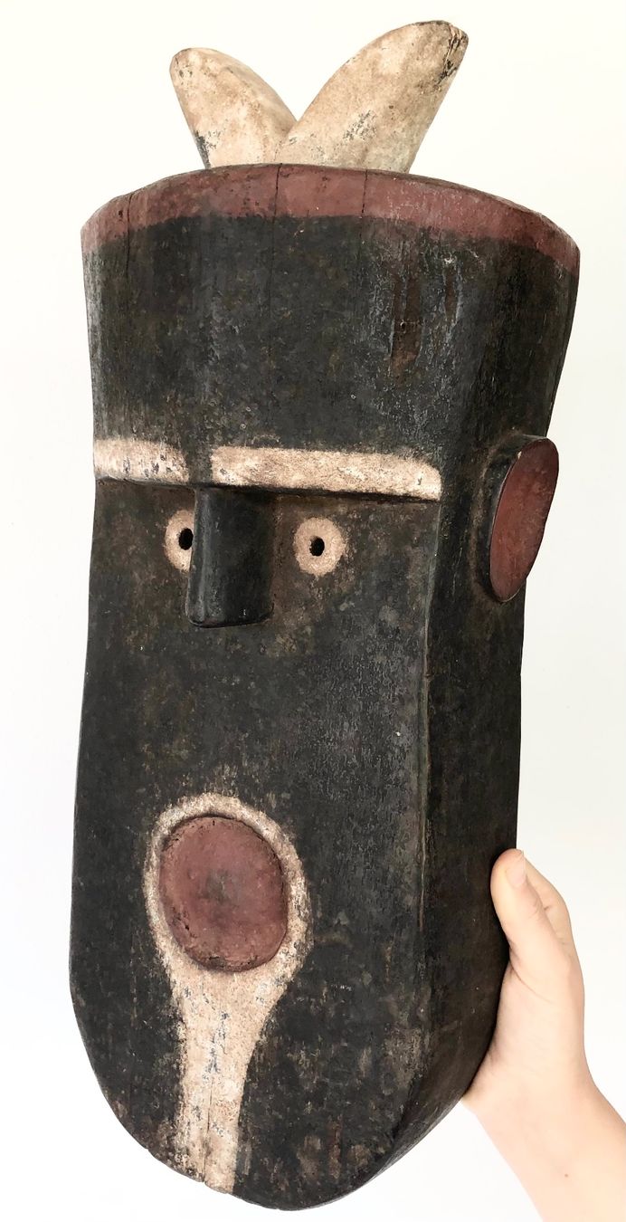 Skulpturen & Statuen: XXL ausdrucksstarke alte Toma Maske Guinea H 50 cm – Gebraucht aus Rüthi (Rheintal) von Kunsthaus777 2
