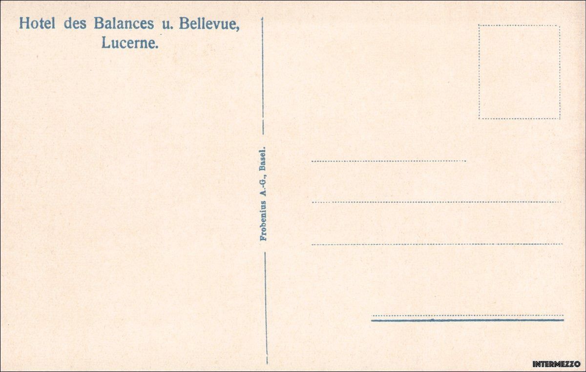 Cartoline postali: Luzern // Hotel des Balances & Bellevue – Usato da Basel venduto da intermezzo12 1