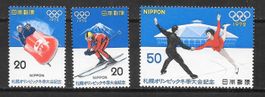 Japan Serie 1138 - 1140 Olymp. Winterspiele Saporro 1972 **