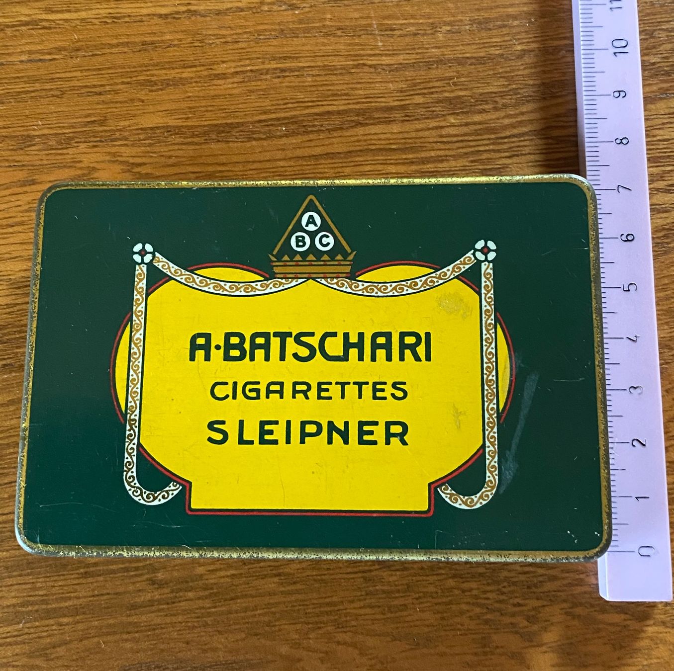 Barattoli: Alte Zigaretten Metall Dose A. Batschari Sleipner – Usato da Rosshäusern venduto da Reb_87sr
