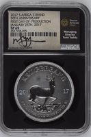 First 1oz Silver Krügerrand (First Day of Production)