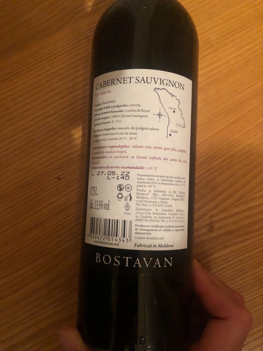 Vino: Cabernet Sauvignon von BOSTAVAN, Moldawien – Nuovo e nell'imballaggio originale da Wald ZH venduto da mlnt 8