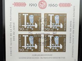 Pro Patria Erinnerungsblock 1960 Vollstempel gestempelt