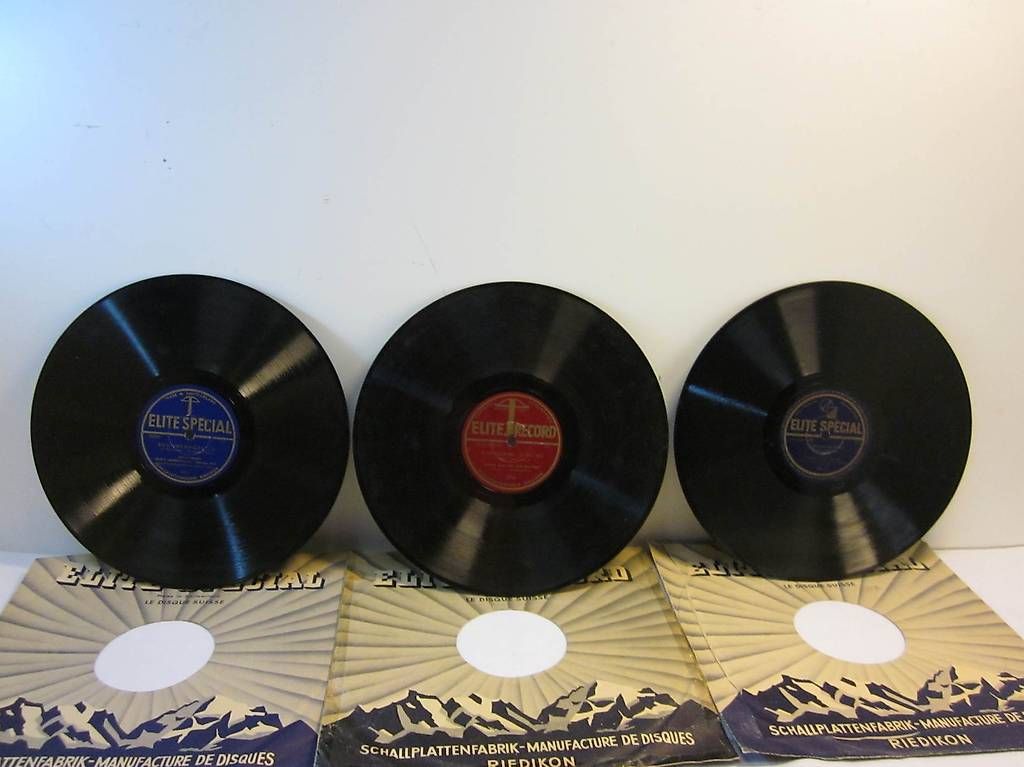 Schallplatten: 3 Disques 78 tours (374) – Gebraucht aus la Chaux-de-Fonds von Lampe