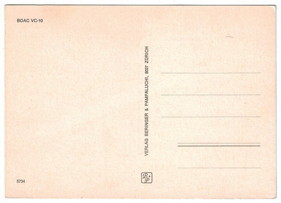 Cartoline postali: BOAC VC-10, um 1968 – Usato da Frauenfeld venduto da POML 1