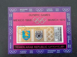 Jemen 1968 Olympic Games minisheet-352 gest. (D921)