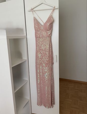 Glitzerndes Ballkleid pink, Gr. 36
