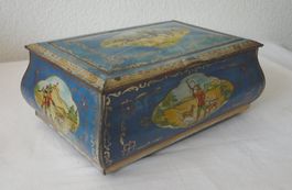 Alte Blechschachtel mit Jagdmotiven 15x22x8cm