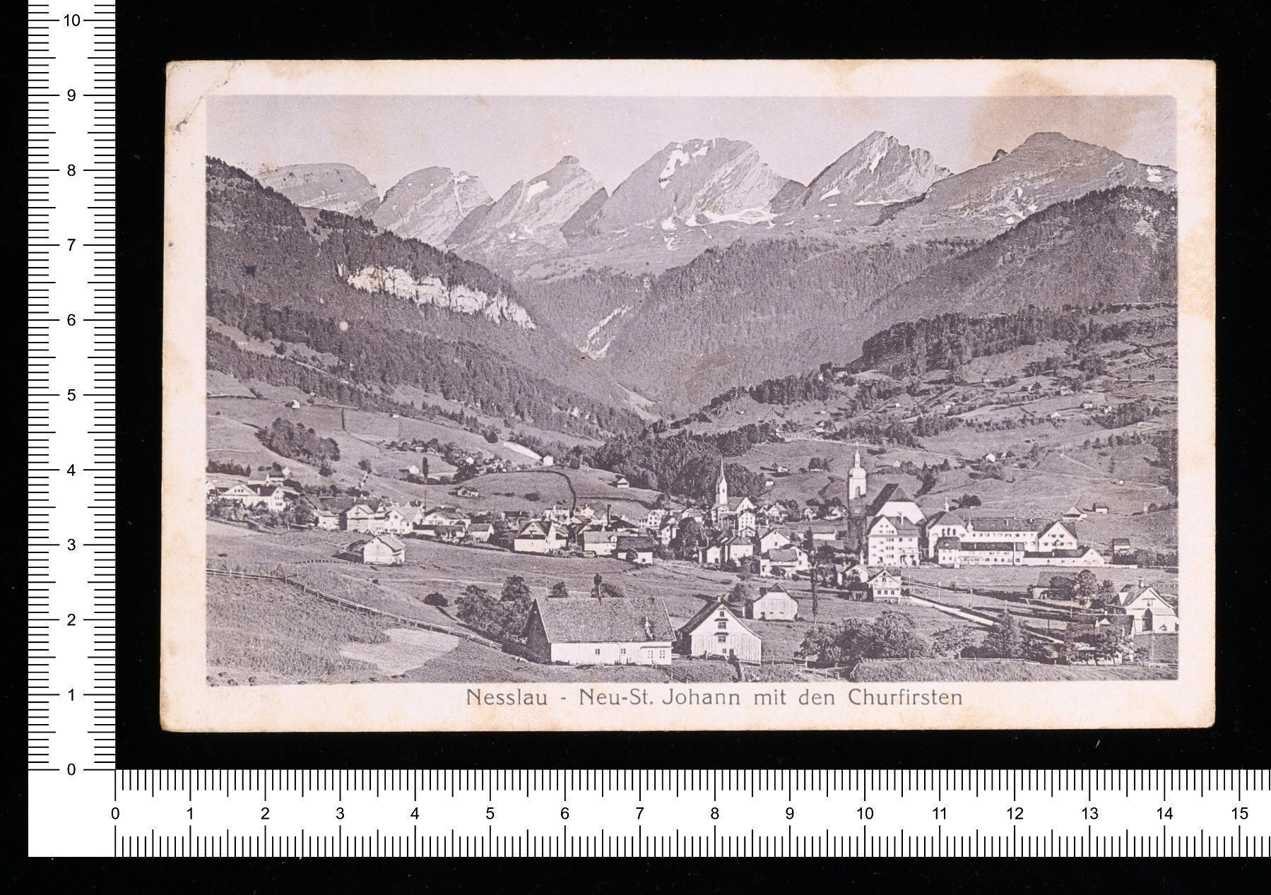 Ansichtskarten: Nesslau - Neu St. Johann mit Churfirsten – Gebraucht aus Riehen von Tignanello1