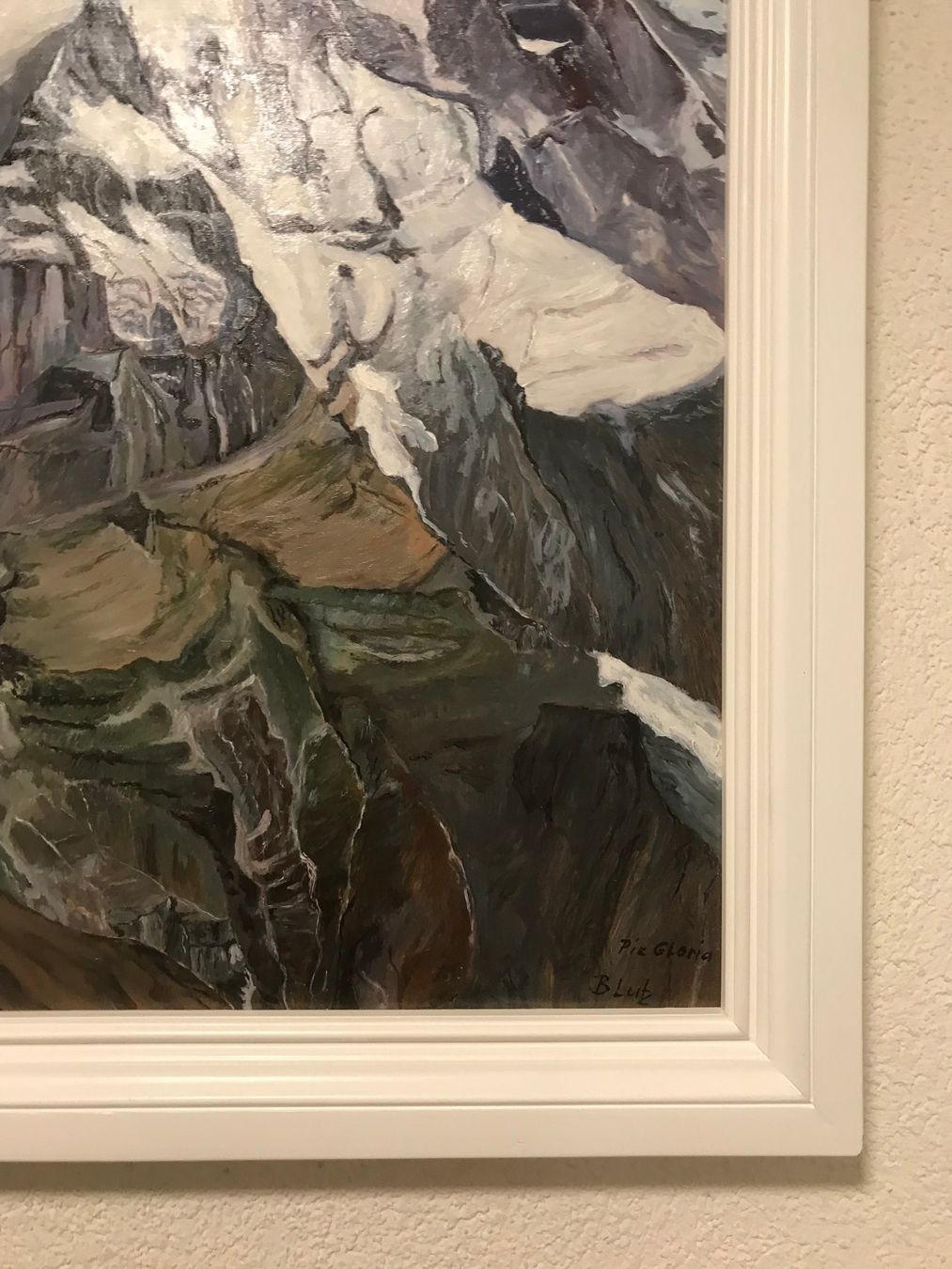 Gemälde: Oel Bild mit Eiger Mönch und Jungfrau – Gebraucht aus Interlaken von Beny-Box 3