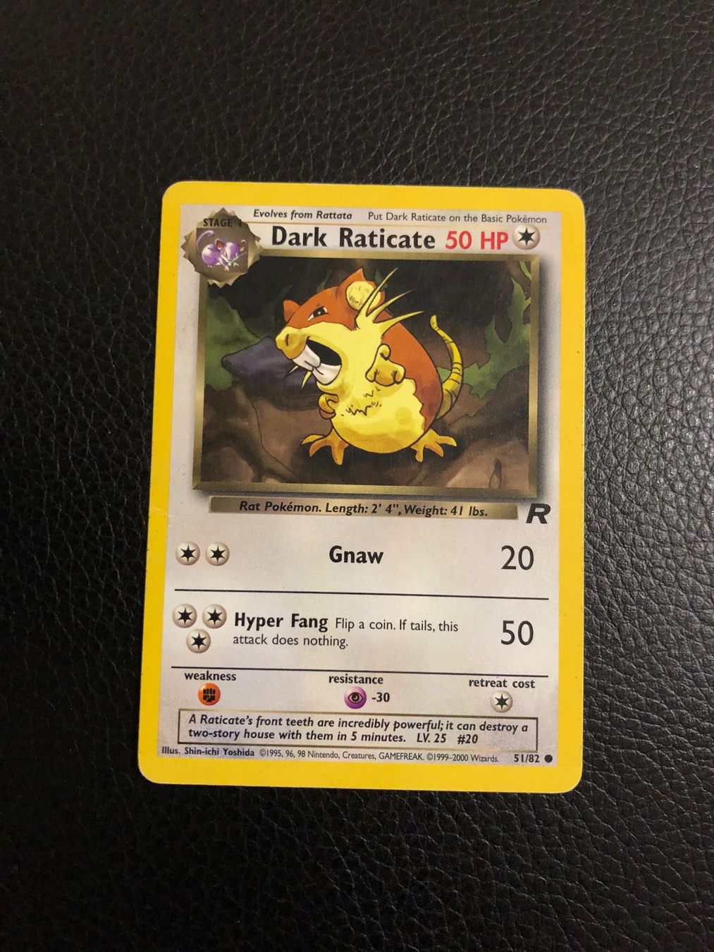 Pokémon Sammelbilder & Trading cards: Team Rocket Dark Raticate 51/82 Ab 1 – Gebraucht aus Paradiso von Pkmn10