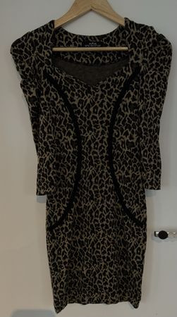 Ana Alcazar Leopard Print Dress Size 34 S/M
