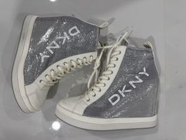 DKNY Keilabsatz Sneaker Grösse 40 Pailletten-Look, top Z...