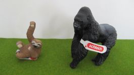 Schleich Gorilla und Faultier, neuwertiger Zustand