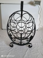 Flaschenständer Eisen Ranken Blattmotiv oval 10 Flaschen