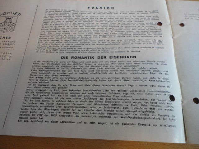 Modellini di ferrovie: Pocher Katalog 1958 – Usato da Wittenwil venduto da trixmartin 2