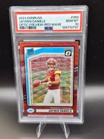 Jayden Daniels RC Optic Preview Red Wave PSA 10