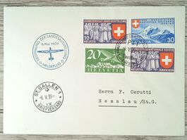 TR104 Enveloppe + Timbre Suisse 1939