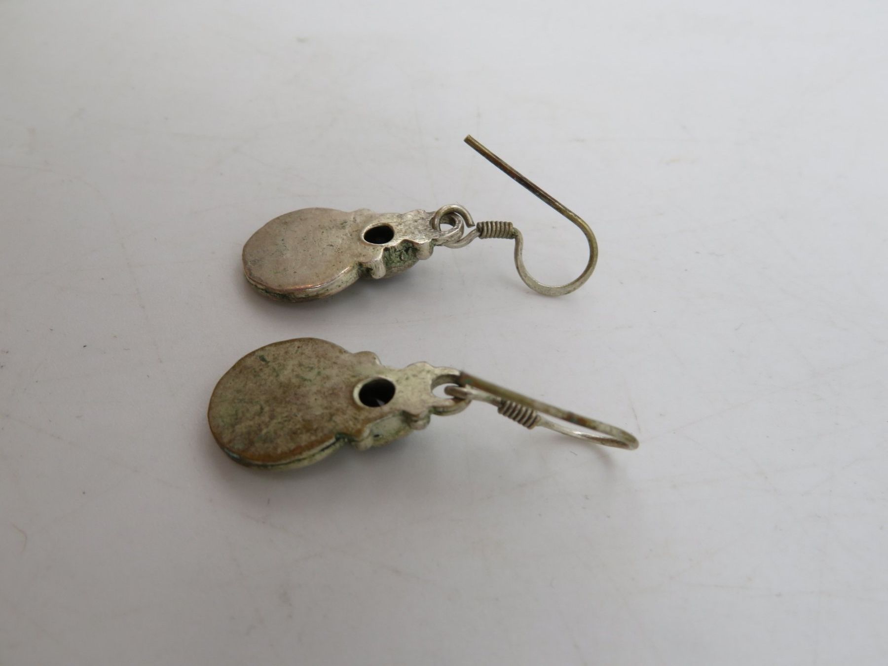 Ohrringe & -stecker: Vintage Silber Ohrhänger Ethno mit Onyx schwarz – Gebraucht aus Reinach BL von WBZ-Flohmarkt 8