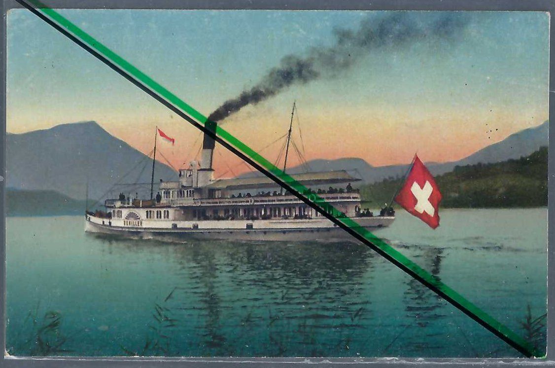 Ansichtskarten: Luzerner Becken. Dampfschiff 'Schiller'. – Gebraucht aus Horw von SwissSteamMemories