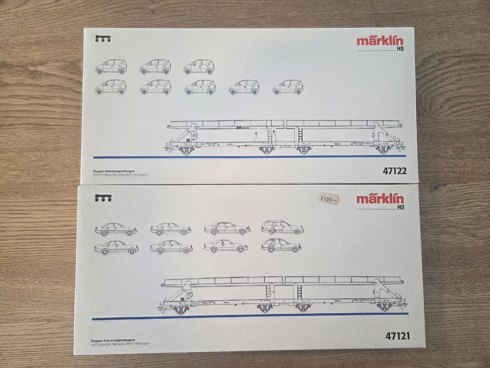 Märklin Modelleisenbahnen: Märklin 47121 & 47122 Doppel-Autotransportwagen Mercedes – Gebraucht aus Berikon von TopLok1 1