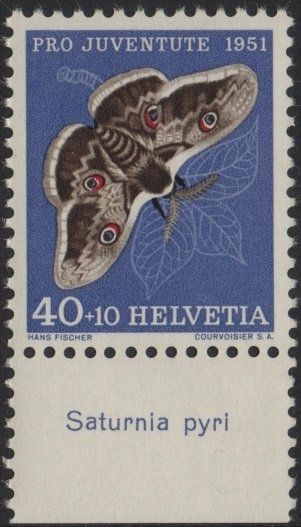 40 Rp. Nachtpfauenauge mit TAB (Saturnia pyri) (Neu (gemäss ...