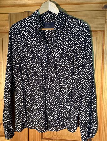 Marc O’Polo Damen Bluse, schwarz/weiss, Grösse 40