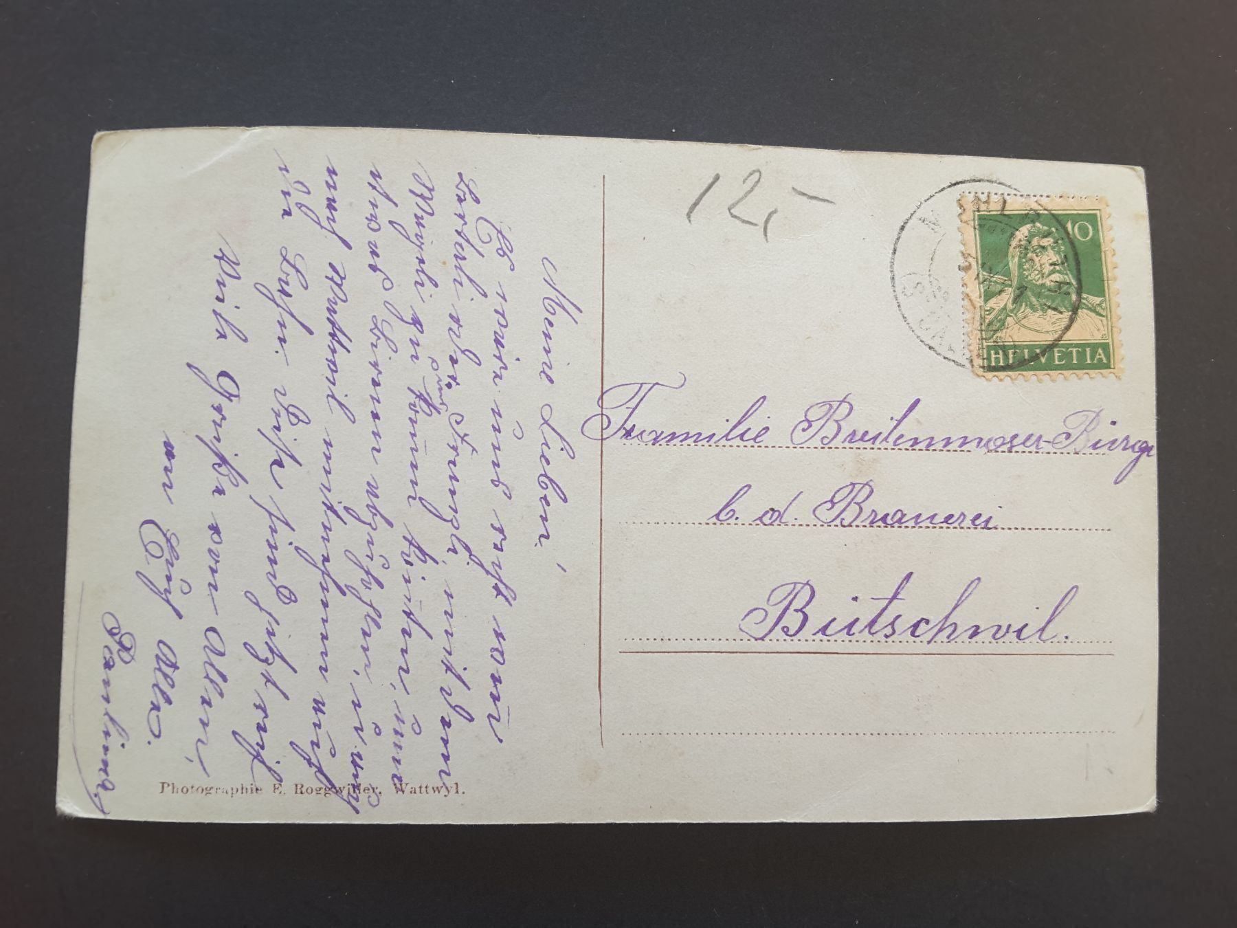 Cartoline postali: AK SG , Wattwyl , 1921 – Usato da Reichenburg venduto da Pipo-67 1